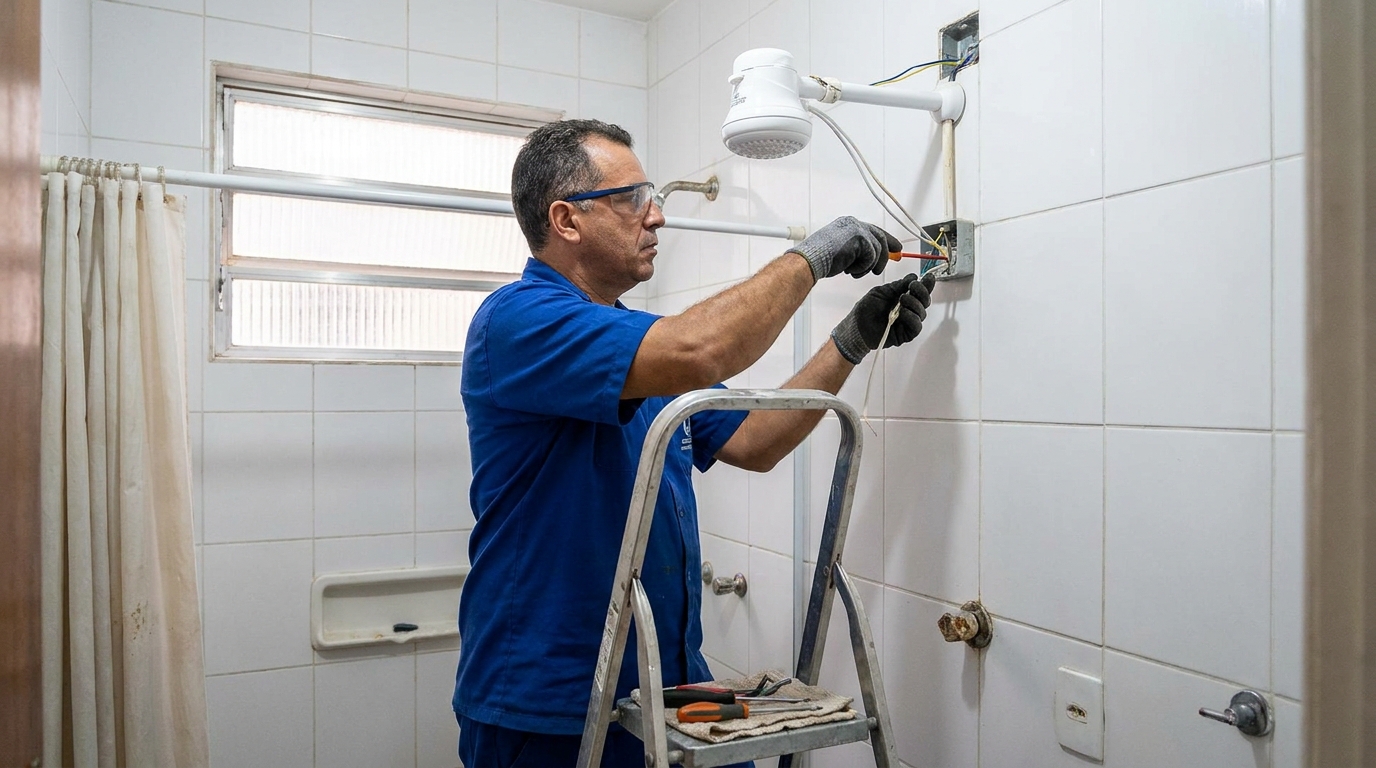 Instalacao de chuveiro eletrico em Cabo Frio‑RJ