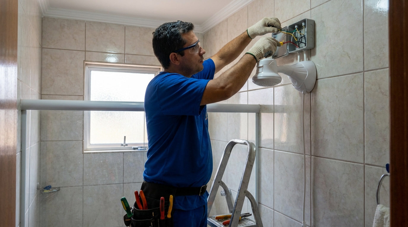 Instalacao de chuveiro eletrico profissional em Cabo Frio‑RJ
