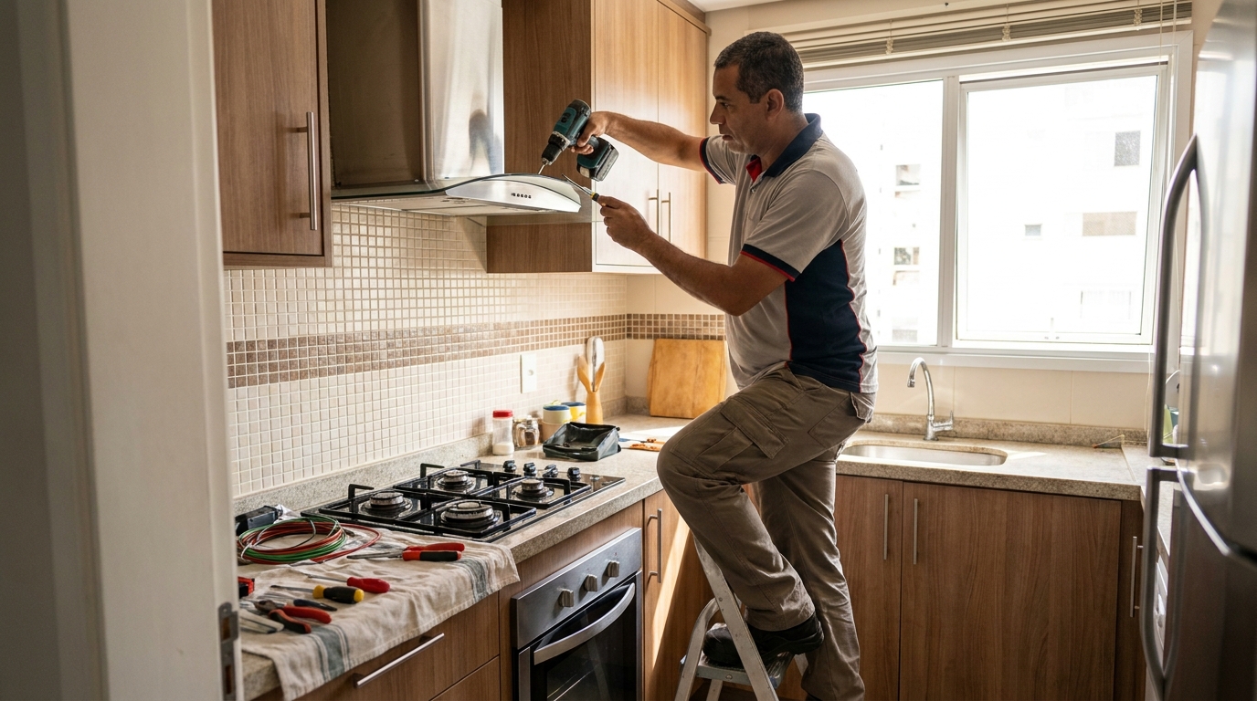 Instalacao de coifa e exaustor profissional em Cabo Frio‑RJ