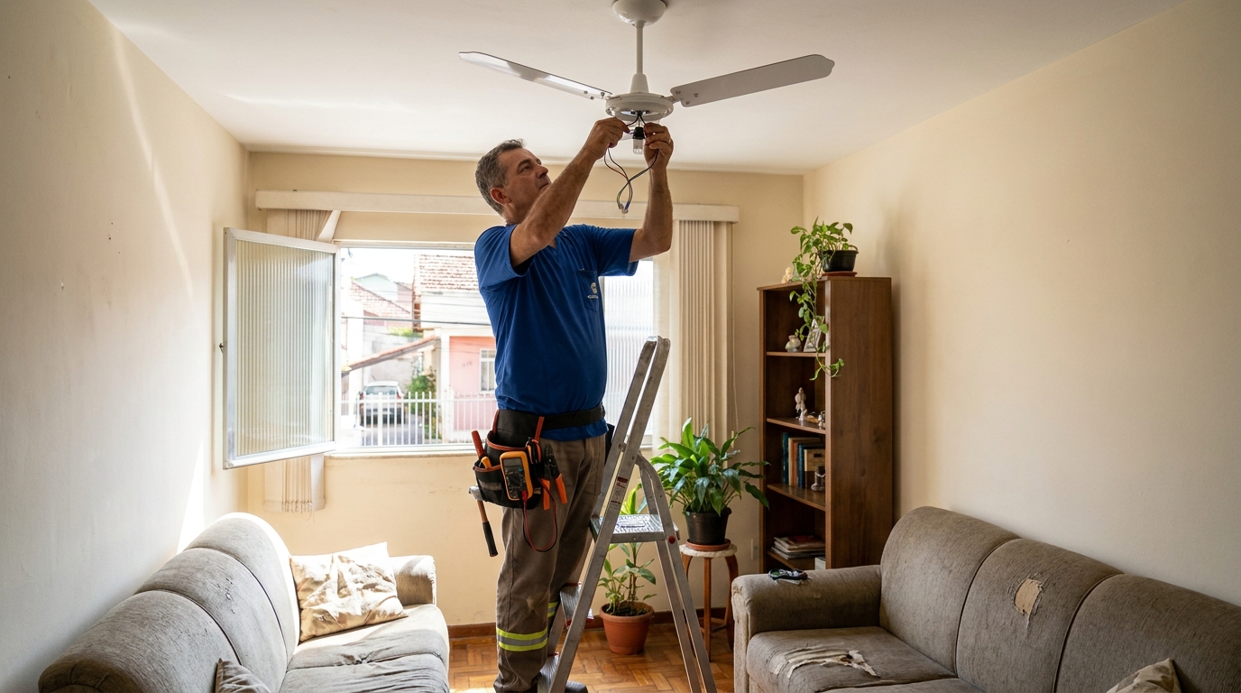 Instalação de Ventilador de Teto perto de mim em Cabo Frio‑RJ